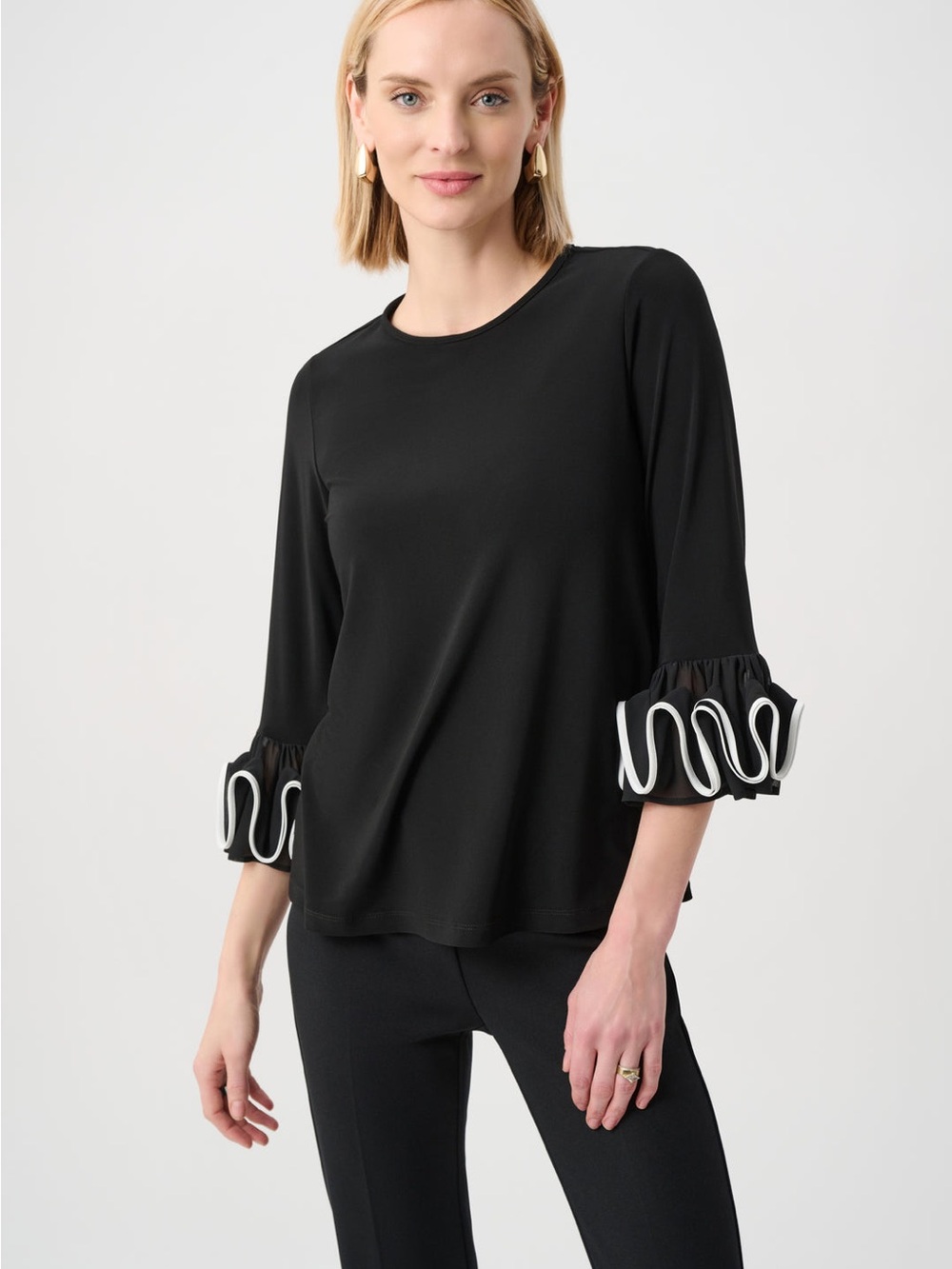 Alfani Ruffle Spiral Sleeve Top